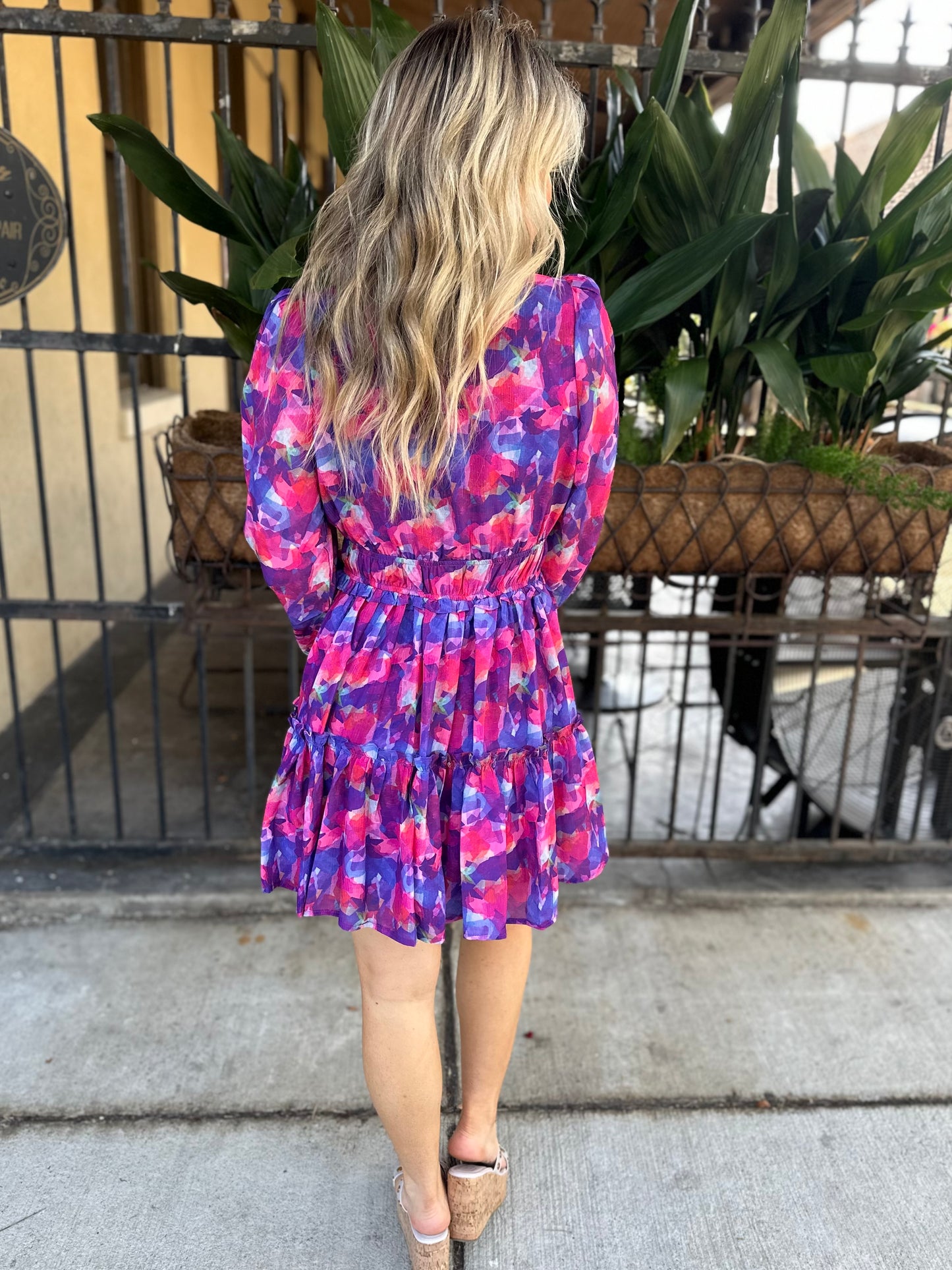 Margot Mini Dress- Floral Rain