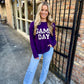 Match Game Day Sweater- Purple
