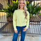 Raya Ribbed Crop Sweater- Yellow