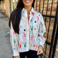 Queen Skeleton Button Up Top