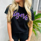 Tigers Vintage Crop Tee- Black