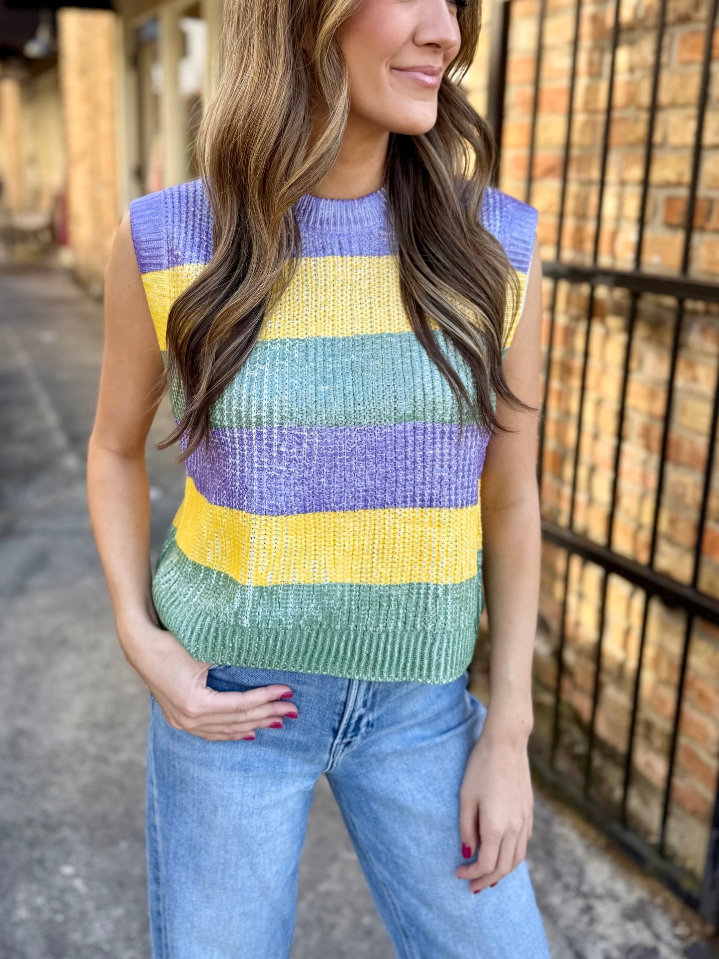 Magazine Metallic MG Stripe Vest