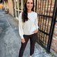 Britney Textured Sweater- Cream