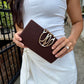 Gaia Clutch- Brown