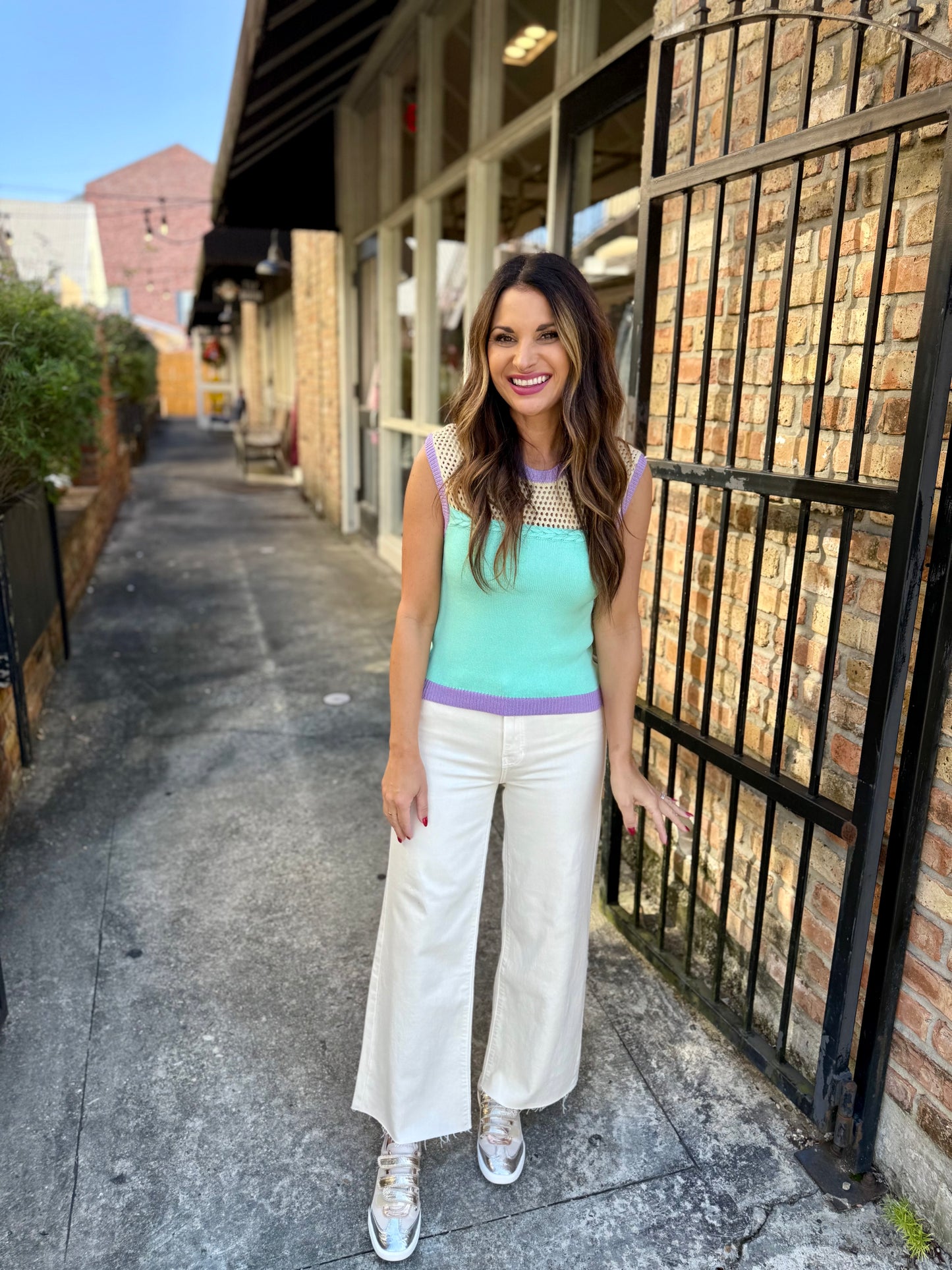 Sloane Scissor Cut Wide Leg- Vanilla Bean