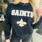 Saints Chenille Sweatshirt- Black