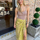 Lara Faux Wrap Skirt- Green