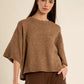Fallow Flared Sweater Top- Camel