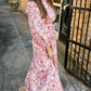 Botanical Maxi Dress- Cream Apricot