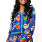 Jeweled Ornament Cardigan- Blue