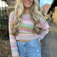 Hill Ribbed Stripe Sweater- Pink Multi