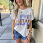 LSU Metallic Banner Tee