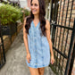 Button Down Denim Mini Dress