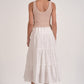 Walker Layered Maxi- Taupe/White