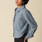 Bonnie Polka Dot Cropped Shirt
