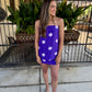 Lane Polka Dot Skirt- Purple