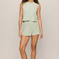 Z Supply Dawn Rib Short- Aqua Cloud