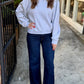Presley Puff Sleeve Sweatshirt- Heather Gray