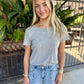 Z Supply Junie Slub Tee- Classic H Grey