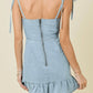Hampton Denim Mini Dress- Light Denim