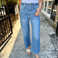 Valley Girl HR Patch Pocket Ankle Denim- Fave