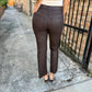 Kelsey (Chocolate) HR Ankle Flare Faux Leather