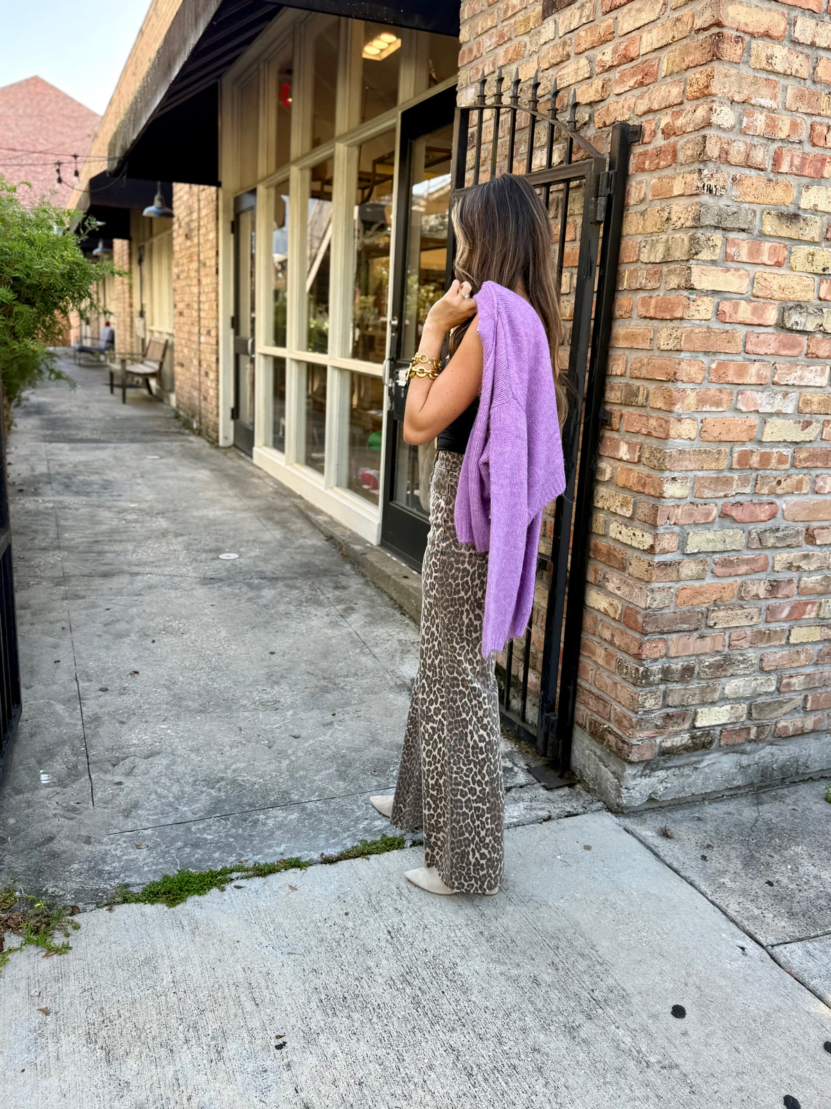 Mica Cropped Sweater- Dusty Lavender