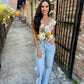 Limoncello Ruched Tank- Sunflower