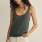 Z Supply Perch Sweater Tank- Everglade