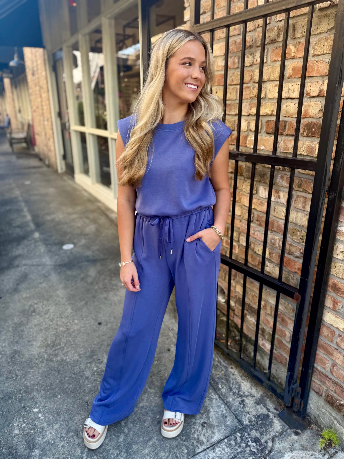 Authement Modal Jumpsuit- Deep Cornflower