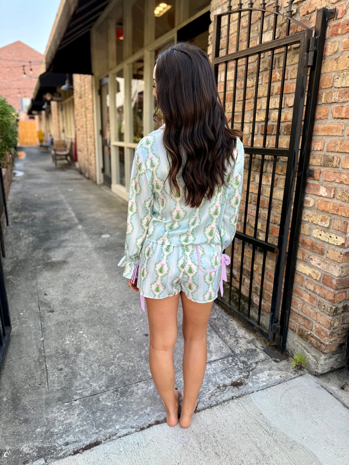 Christmas Tree Pajama SET- Blue/Green