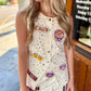 Queen LSU Scattered Logo Rhinestone Vest