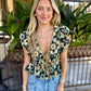 Talia Top- Luxe Trellis