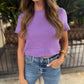 Jessie Crop Sweater- Purple