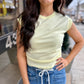Ruby Ruched Tank- Yellow