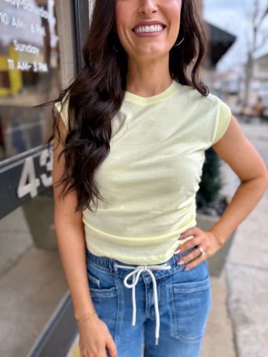 Ruby Ruched Tank- Yellow