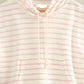Davis Striped Hooded Top- Pink