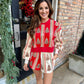 Striped Christmas Cookie Sweatshirt- Red/Ivory