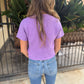 Jessie Crop Sweater- Purple