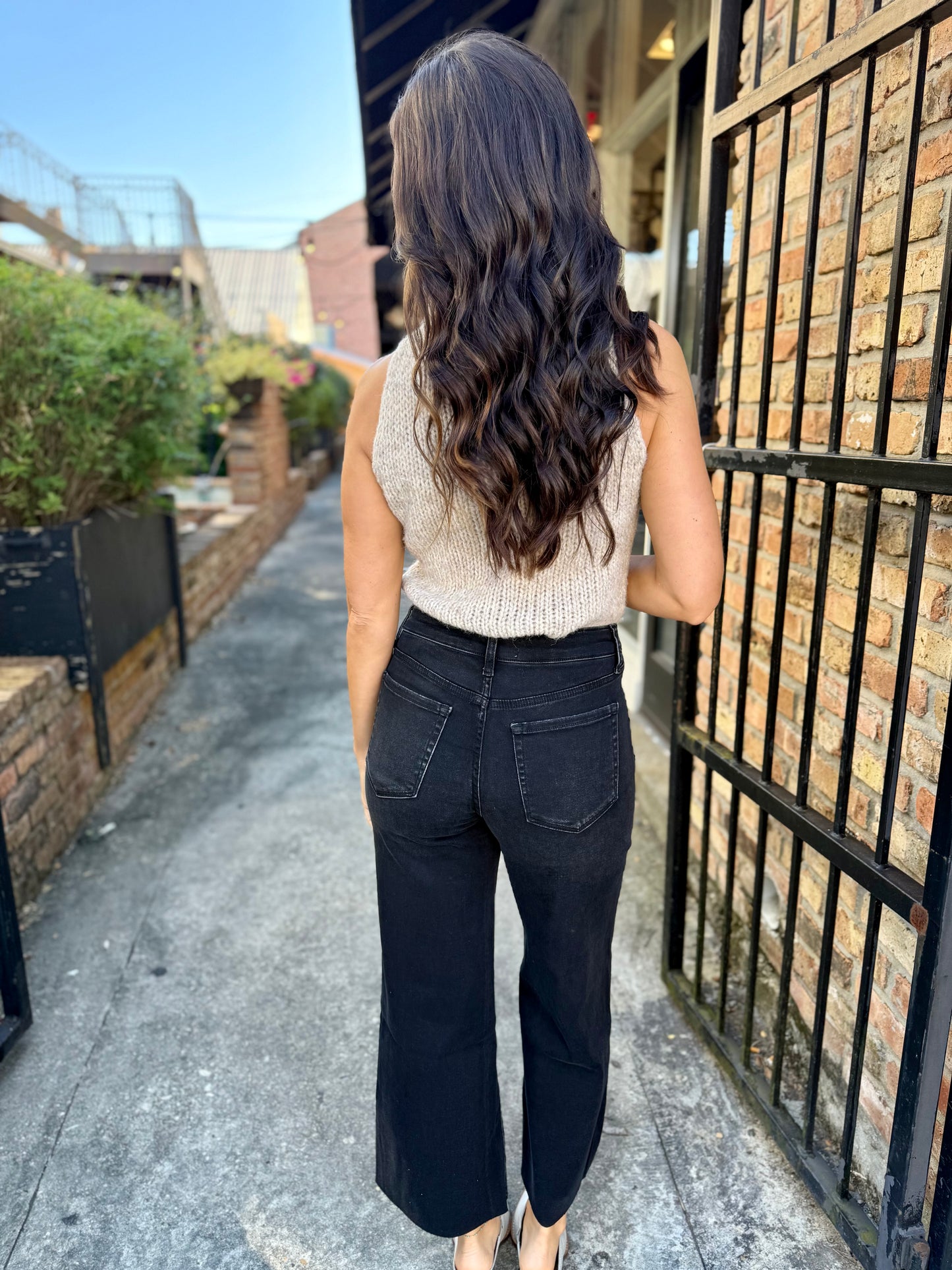 Saylor Turtleneck Sweater Tank- Oatmeal