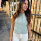 Womack Rib Vest Top- Dk Sage