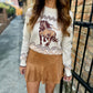 Horse Pattern Sweater- Ivory/Camel