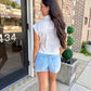 Barry Striped Button Up Top- Taupe