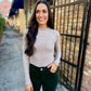 Z Supply Hattie LS Top- Heather Ash