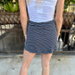 Coastal Stripe Knit Skort- Navy