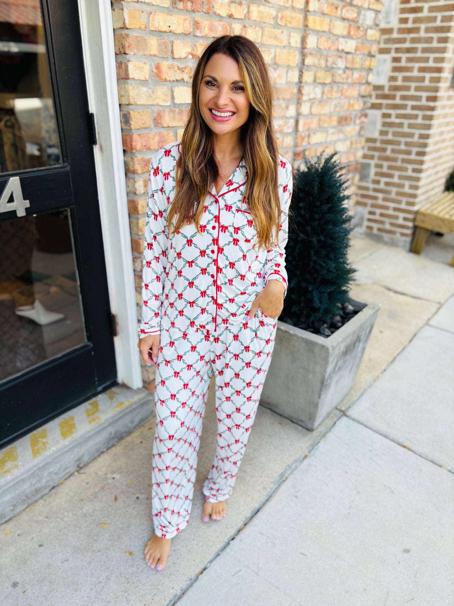 Charlotte Lattice Garland Pajamas