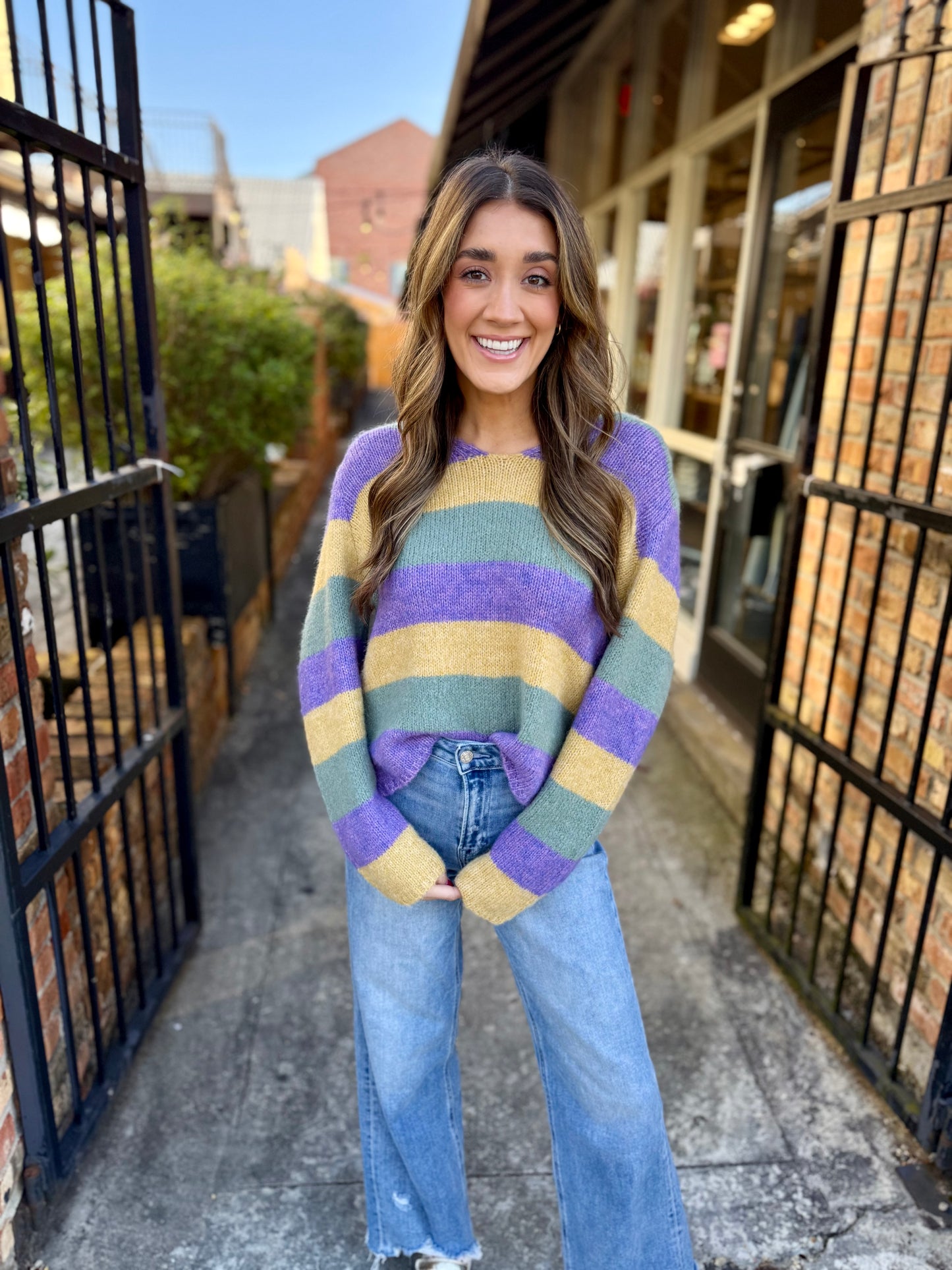 Press Stripe MG Sweater