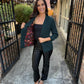 Luna Blazer- Forest Green