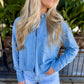 Z Supply Cropped Reese Button Up- Santorini Indigo