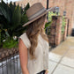 Libby Boho Suede Hat- Tan
